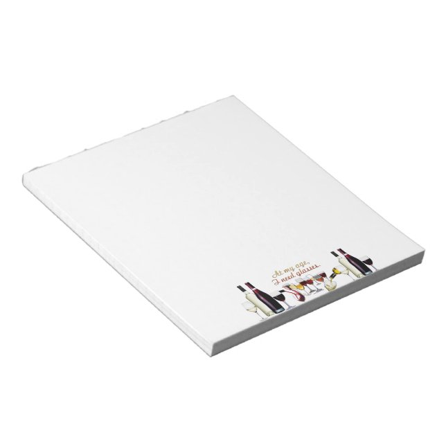 SlipperyJoe's wine drinkware cheeky pun red white  Notepad (Angled)