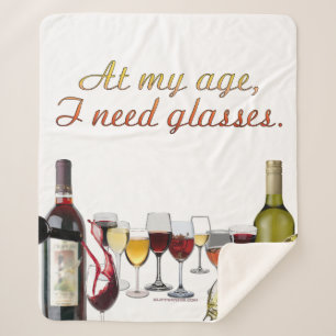 SlipperyJoe's wine drinkware cheeky pun red white  Sherpa Blanket
