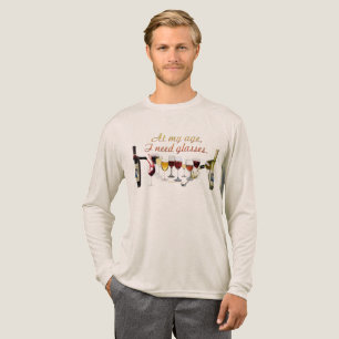 SlipperyJoe's wine drinkware cheeky pun red white  Tri-Blend Shirt