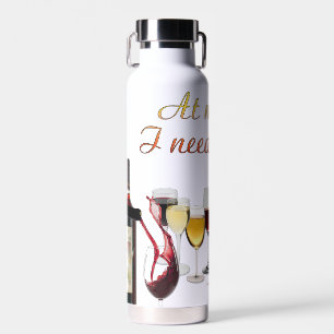 SlipperyJoe's wine drinkware cheeky pun red white  Water Bottle