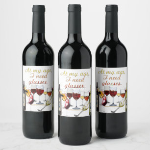 SlipperyJoe's Wine Glasses fermented grapes wine p Label