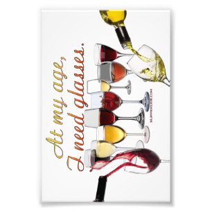 SlipperyJoe's Wine Glasses fermented grapes wine p Photo Print