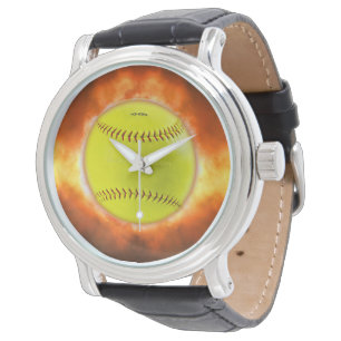 SlipperyJoe's yellow softball fireball flames rasp Watch
