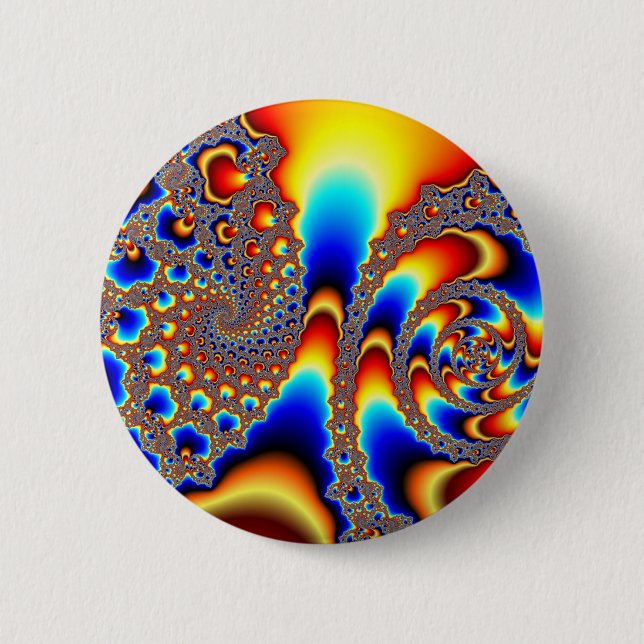 Slipping Through - Fractal Art 6 Cm Round Badge (Front)