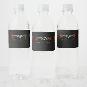 Slither In Flames Water Bottle Label