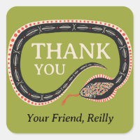 Slither Snake Kid's Birthday Party Sticker