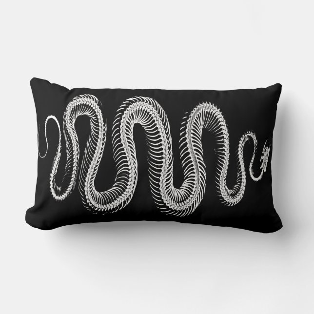 Slithering Snake Skeleton Lumbar Cushion (Front)