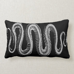 Slithering Snake Skeleton Lumbar Cushion