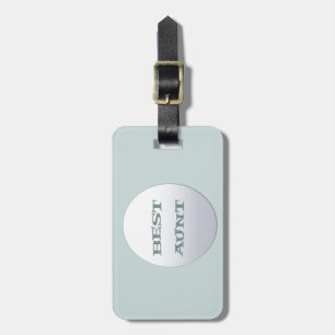 Sliver/Blue Best Aunt Luggage Tag