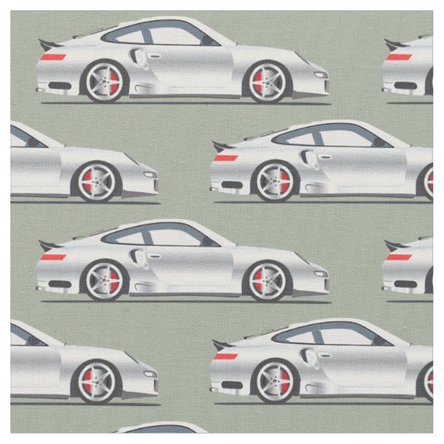 Sliver Exotic Sports Car Fabric (Close Up)