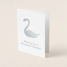 Sliver Swan Motif - Your Text on an Elegant