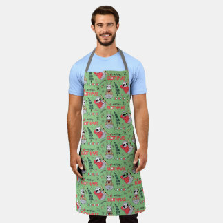 Slo Ho Ho Merry Slothmas Funny Christmas Chef Apron