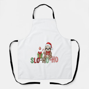 Slo Ho Ho Xmas Sloth 2 Apron