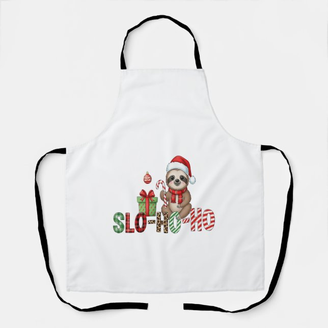 Slo Ho Ho Xmas Sloth 2 Apron (Front)
