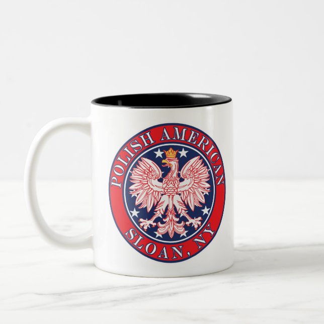 Sloan New York Eagle Two-Tone Coffee Mug (Left)