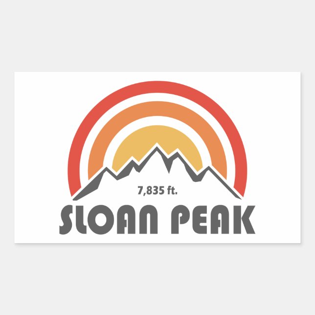 Sloan Peak Washington Rectangular Sticker (Front)