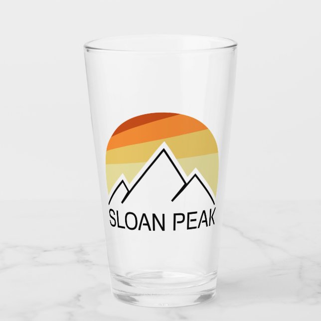 Sloan Peak Washington Retro Glass (Front)