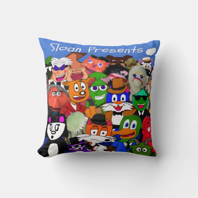 Sloan Presents Throw Pillow (Front)