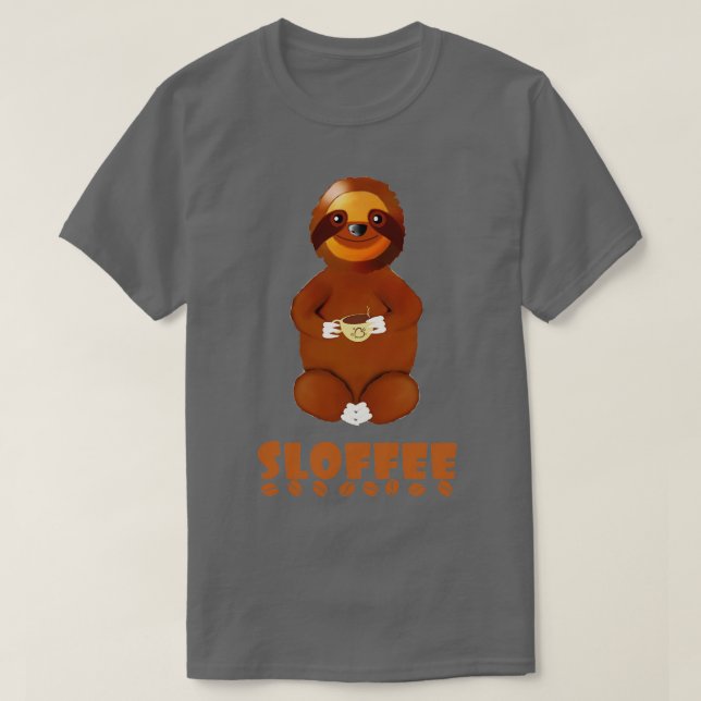 Sloffee Pun Sloth With Coffee Gift 1 T-Shirt (Design Front)