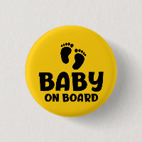 Slogan baby on board - baby aan boord, in auto. 