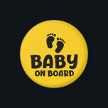 Slogan baby on board - baby aan boord, in auto.  magnet<br><div class="desc">Slogan baby on board - baby aan boord. Kind of peuter aanwezig in auto. Vrouw of moeder is zwanger. Leuke grappige baby quote. Baby op komst,  in verwachting. Zwagerschap cadeau idee. Fopspeen.</div>