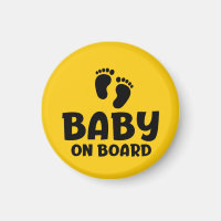 Slogan baby on board - baby aan boord, in auto. 