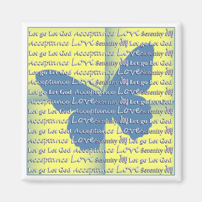 Slogan Butterfly Magnet (Front)