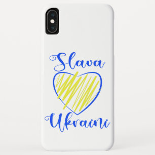 Slogan Slava Ukraini Glory to Ukraine heart Case-Mate iPhone Case