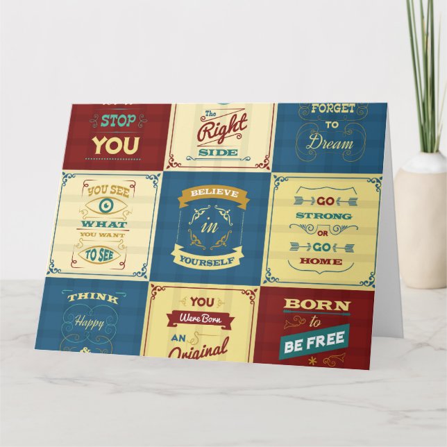 Slogan Typography Thank You Card (Front)