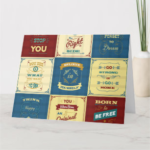 Slogan Typography Thank You Card