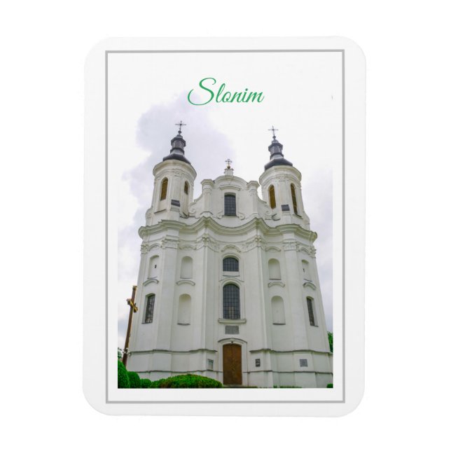 Slonim Belarus Architecture City Cathedral Magnet (Vertical)
