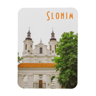 Slonim Belarus Architecture City Cathedral Magnet