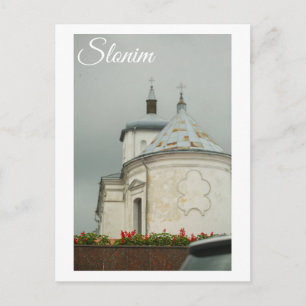 Slonim Belarus Town Architecture Church Postcard