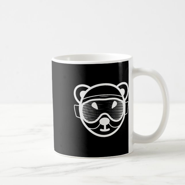 Slope Bear Snowboarding Enthusiast  Coffee Mug (Right)