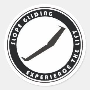 Slope Gliding Classic Round Sticker