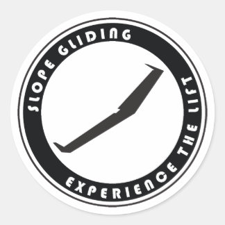 Slope Gliding Classic Round Sticker