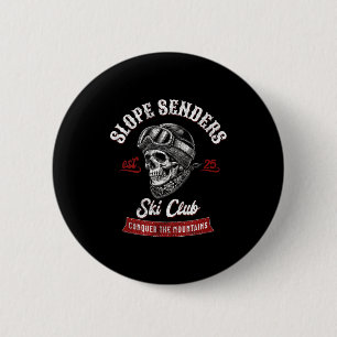 Slope senders freestyle skiing skiers winter 6 cm round badge