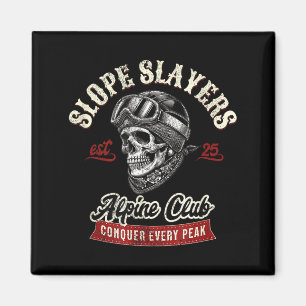 Slope slayers freestyle skiing skiers winter magnet