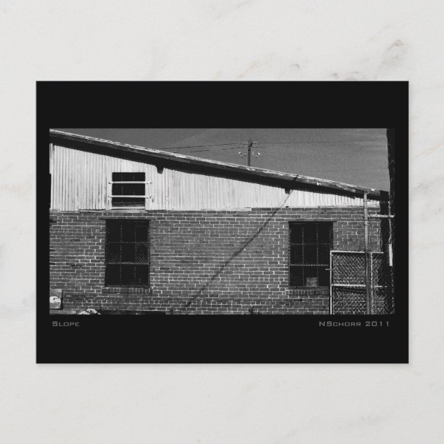 Slope Urban Industrial Digital Fine Art Landscape Postcard (Front)