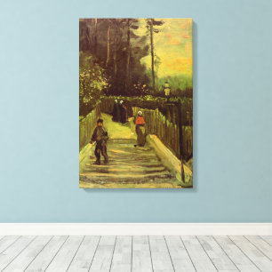 Sloping Path in Montmartre by Vincent van Gogh Canvas Print