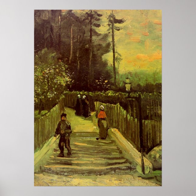 Sloping Path in Montmartre by Vincent van Gogh Poster (Front)