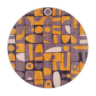 Sloppy Geometric: Vintage Shapes Pattern Cutting Board