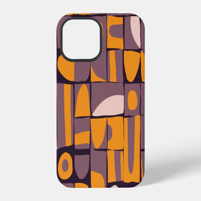 Sloppy Geometric: Vintage Shapes Pattern iPhone Case (Back)