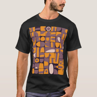 Sloppy Geometric: Vintage Shapes Pattern T-Shirt