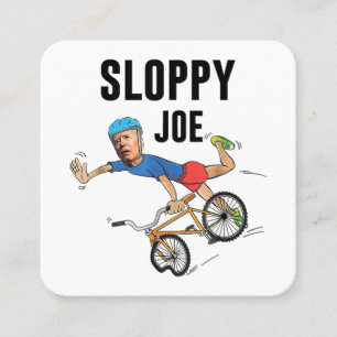 Sloppy Joe Tee Running The Country Is Like Riding  Square Business Card