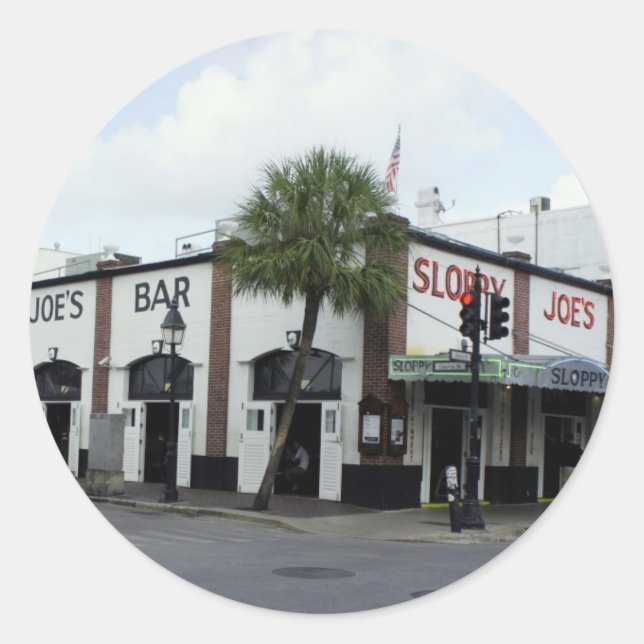 Sloppy Joe's Classic Round Sticker (Front)