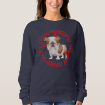 Sloppy kisses, bulldog, basic sweatshirt