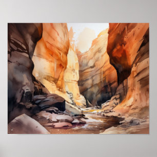 Slot Canyons Utah Landscape Art Print Poster