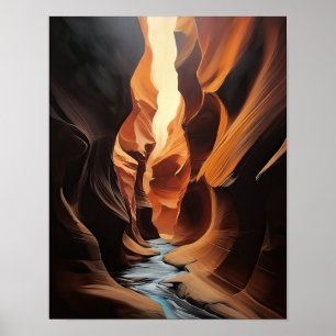 Slot Canyons Utah Landscape Art Print Poster