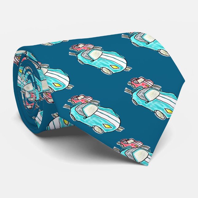 Slot Car Racing Tie (Rolled)